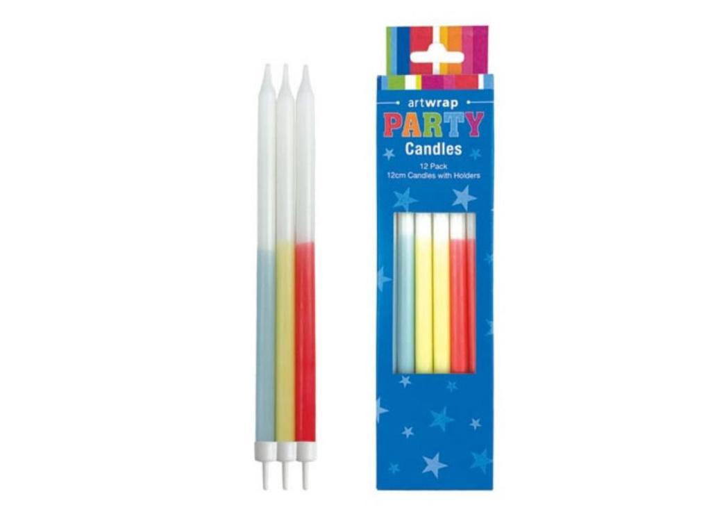 Half Dip Candles 12pk - Rainbow