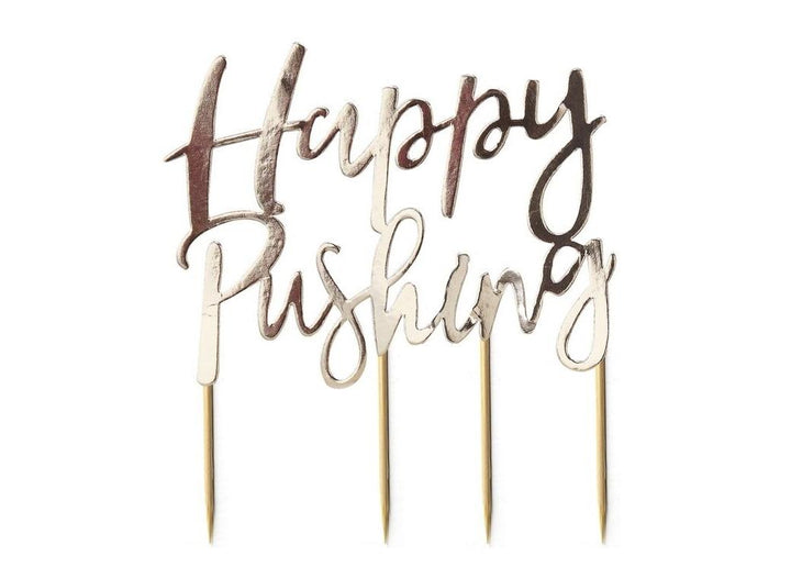 Happy Pushing Baby Shower Cake Topper