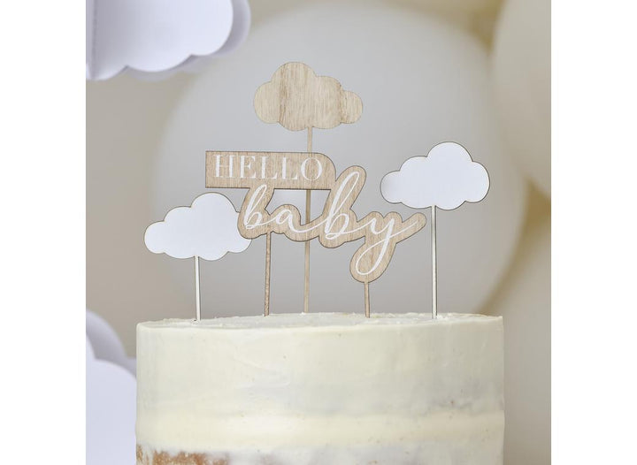 Hello Baby Cloud Cake Topper Set