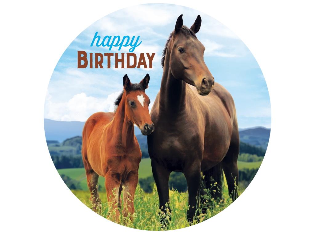 Edible Icing Image - Horse Round