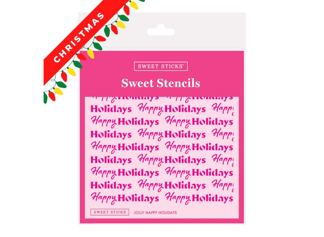 Sweet Sticks Stencil - Jolly Happy Holidays