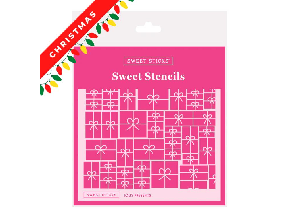 Sweet Sticks Stencil - Jolly Presents