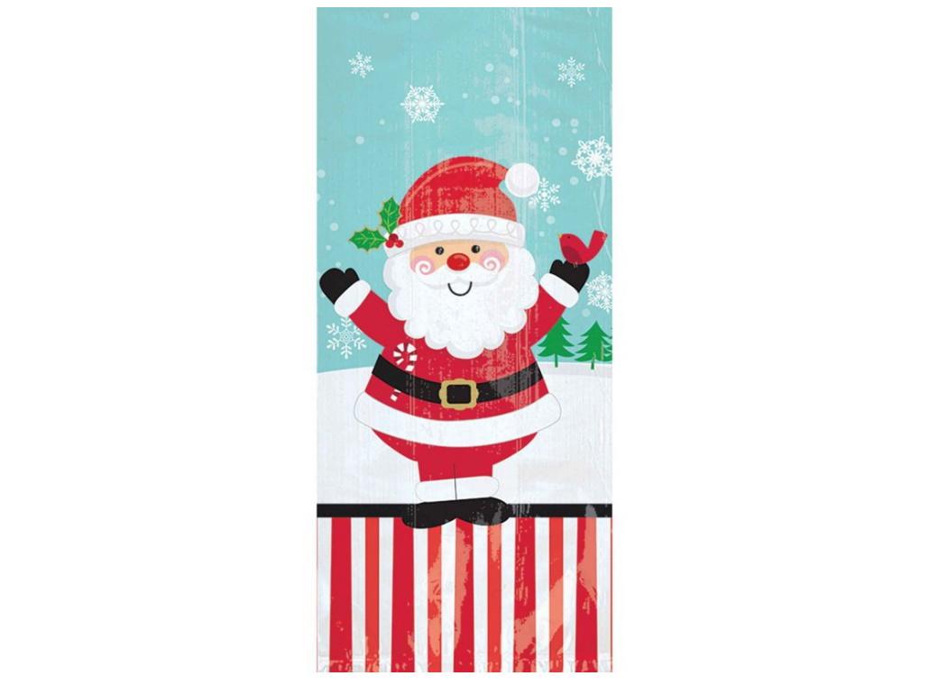 Jolly Santa Large Cello Treat Bags 20pk