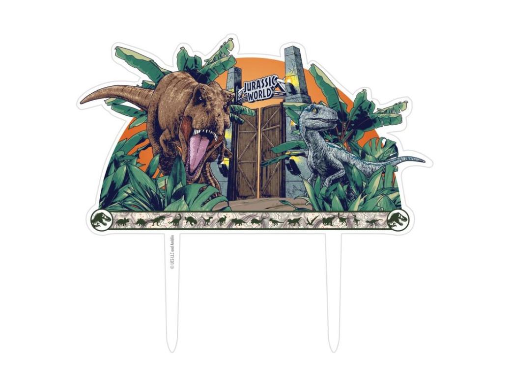 Jurassic Into The Wild Acrylic Cake Topper