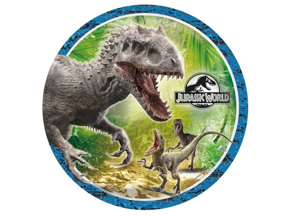 Edible Icing Image - Jurassic World Round