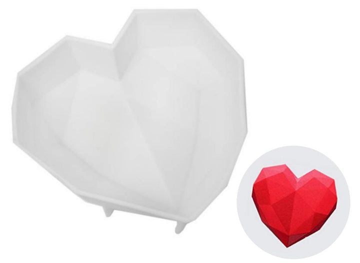 Large Geo Heart Silicone Mould