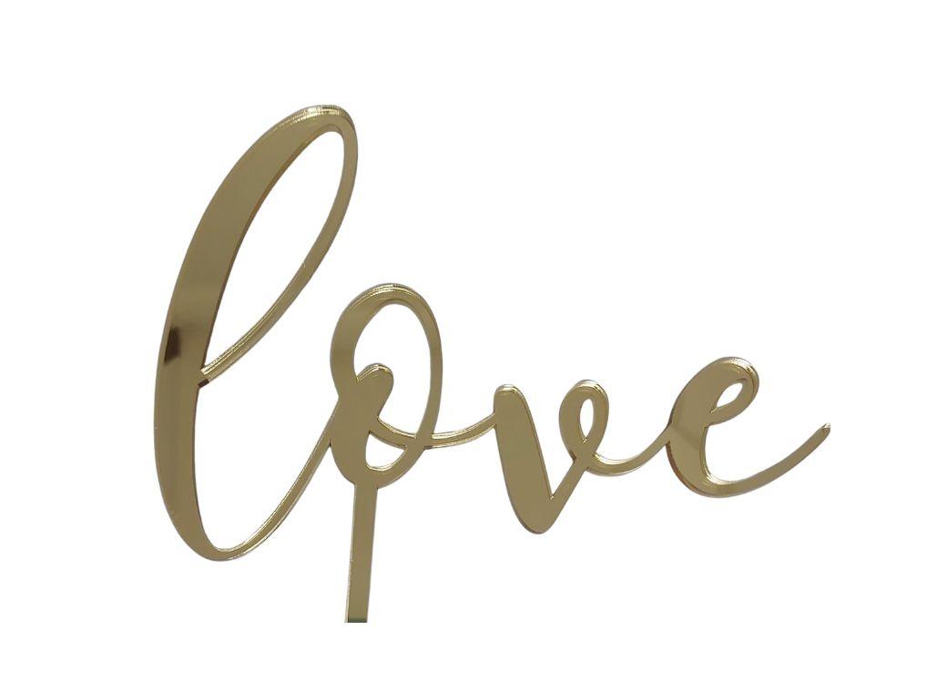 Gold Love Cake Topper