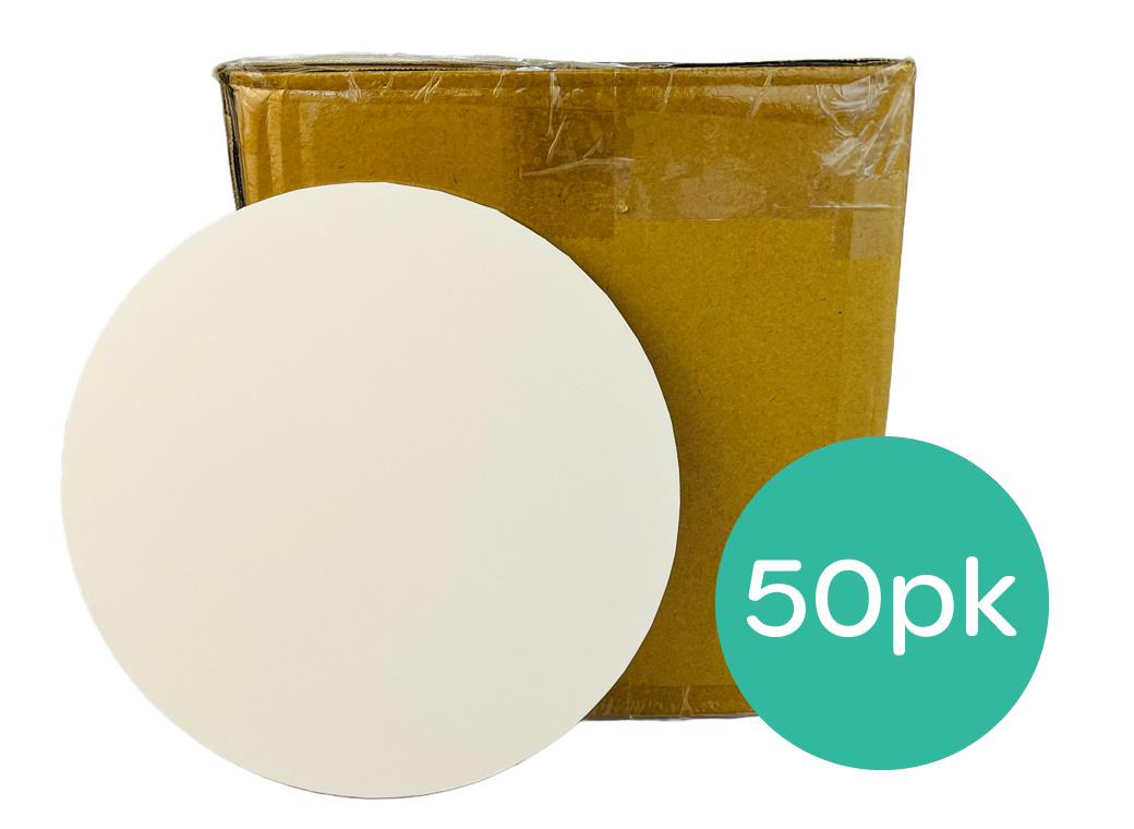 White 8" Cake Board 6mm - 50pk