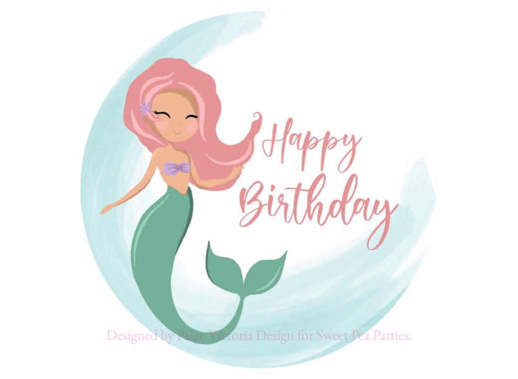 Edible Icing Image - Mermaid Round