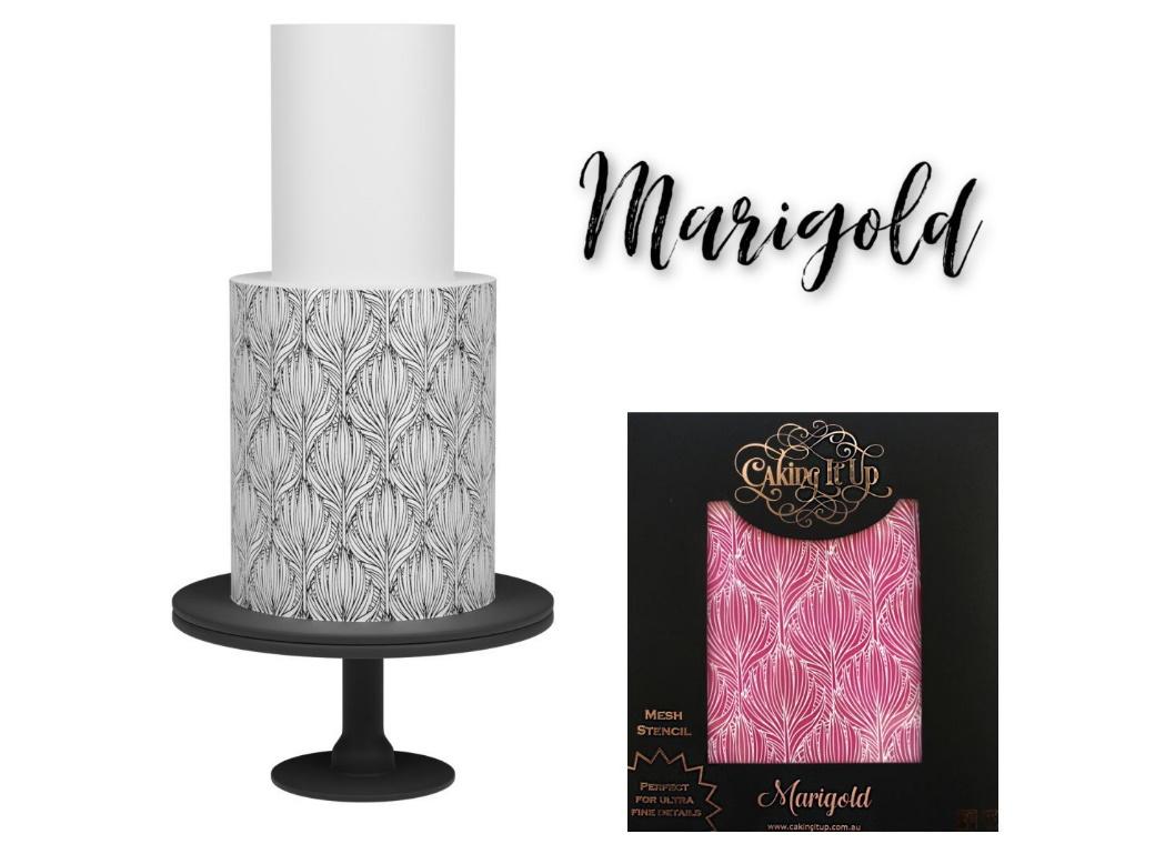 Caking It Up - Mesh Stencil Marigold