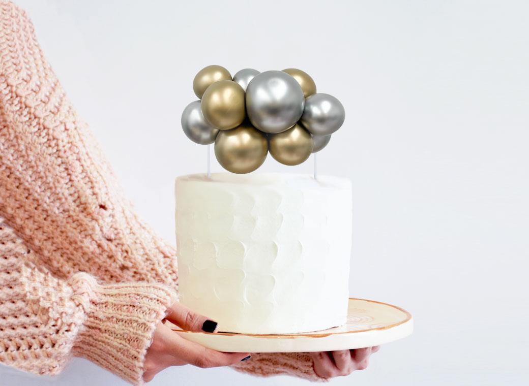 Balloon Garland Cake Topper - Metallic Luxe