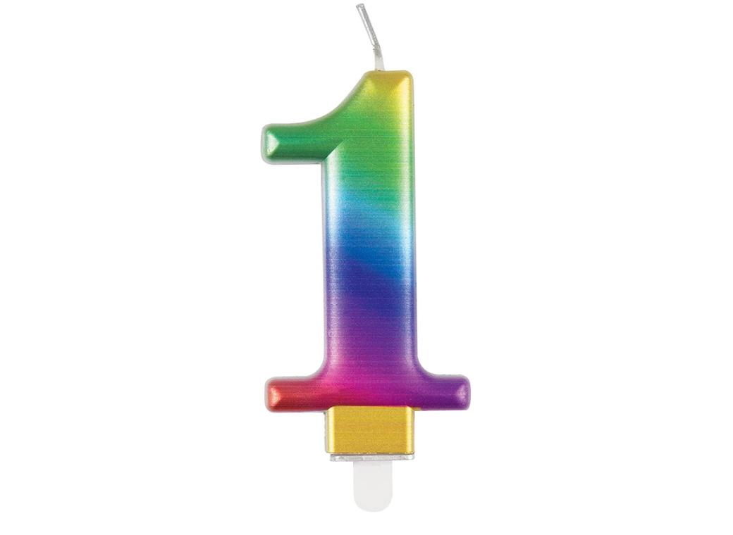 Metallic Rainbow Candle - No. 1