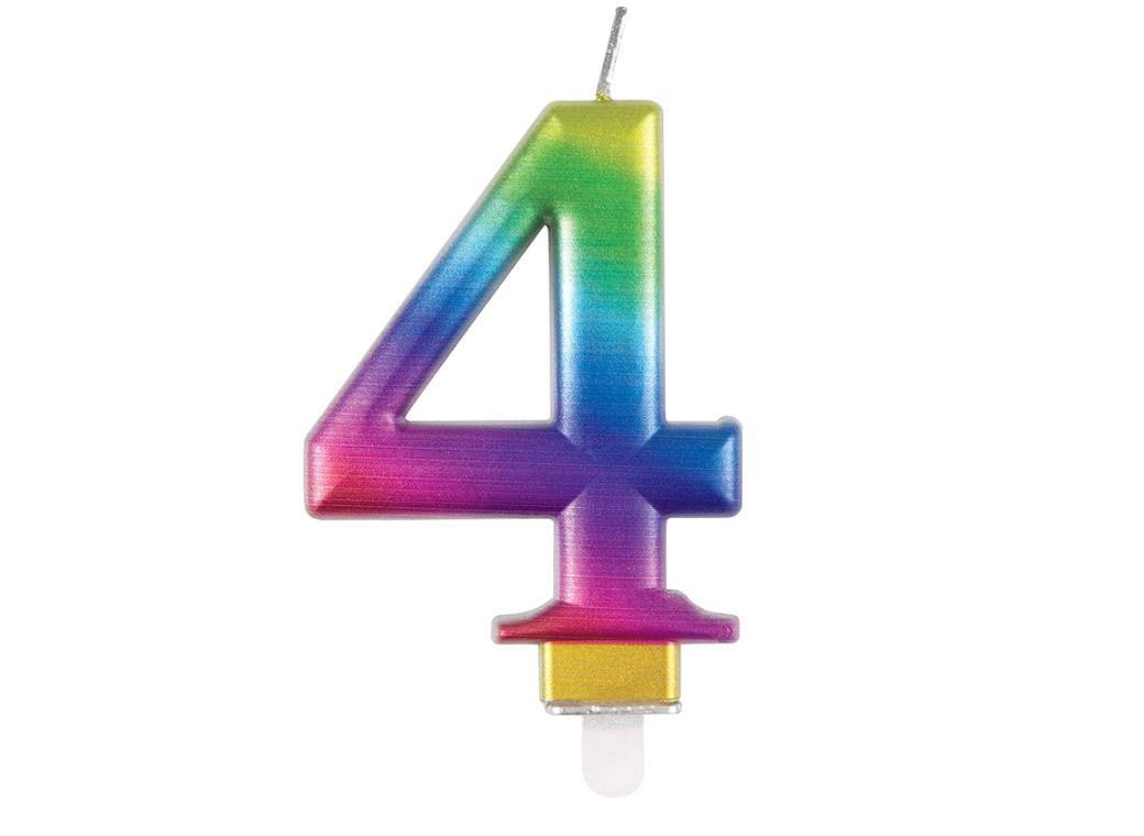 Metallic Rainbow Candle - No. 4