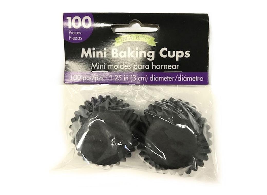 Mini Cupcake Cases 100pk - Black