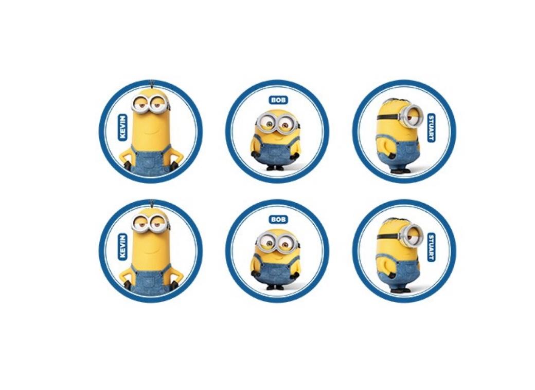 Edible Icing Cupcake Images - Minions