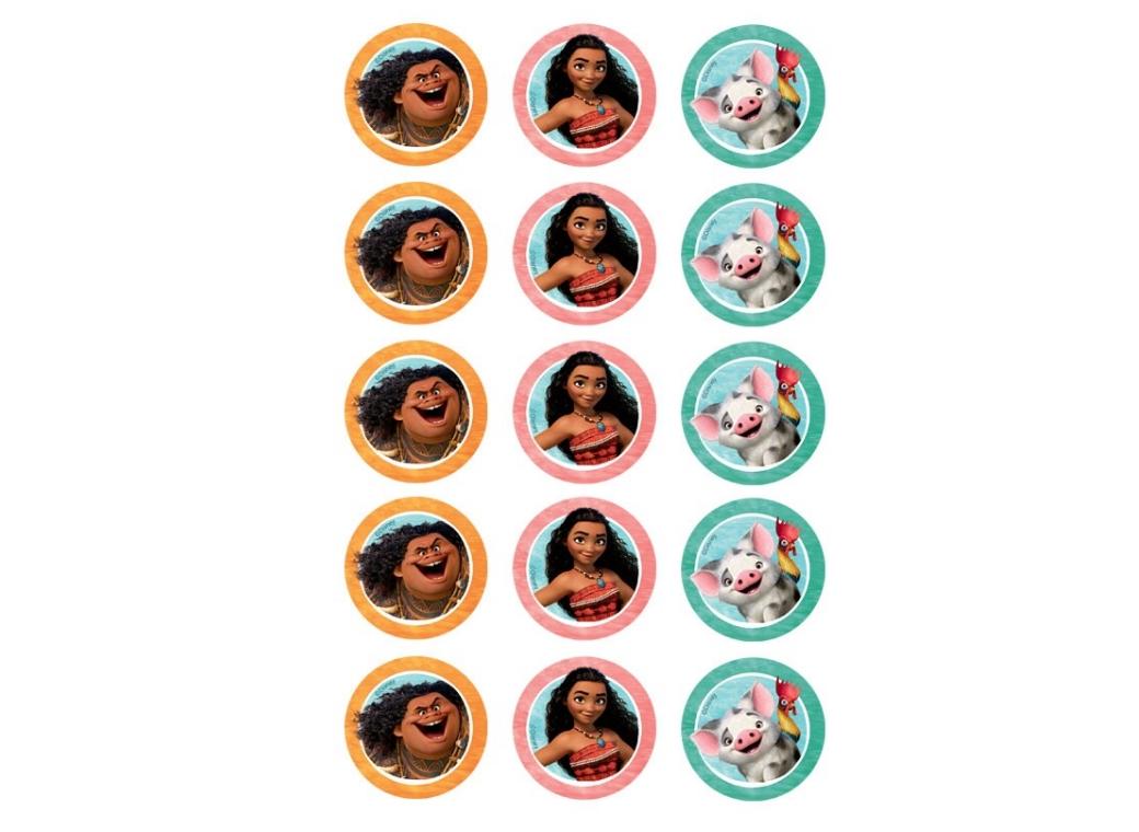 Edible Icing Cupcake Images - Moana