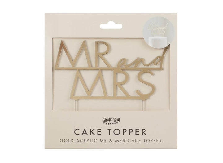 Modern Luxe Mr & Mrs Cake Topper