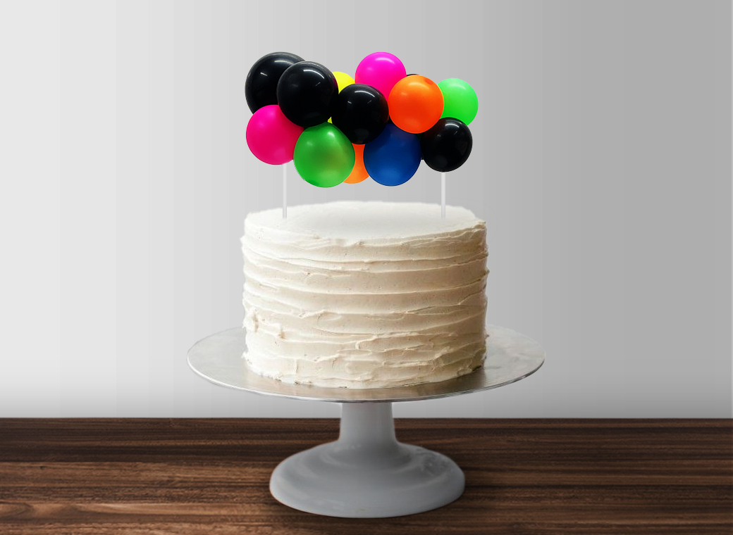 Balloon Garland Cake Topper - Neon