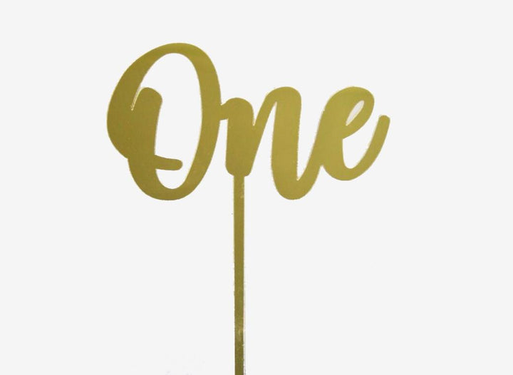 GoBake One Cake Topper - Gold