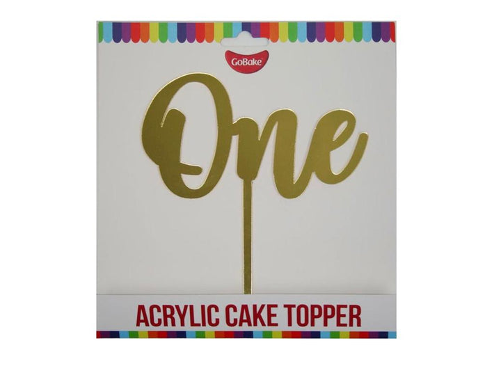 GoBake One Cake Topper - Gold