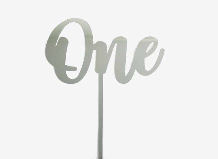 GoBake One Cake Topper - Silver