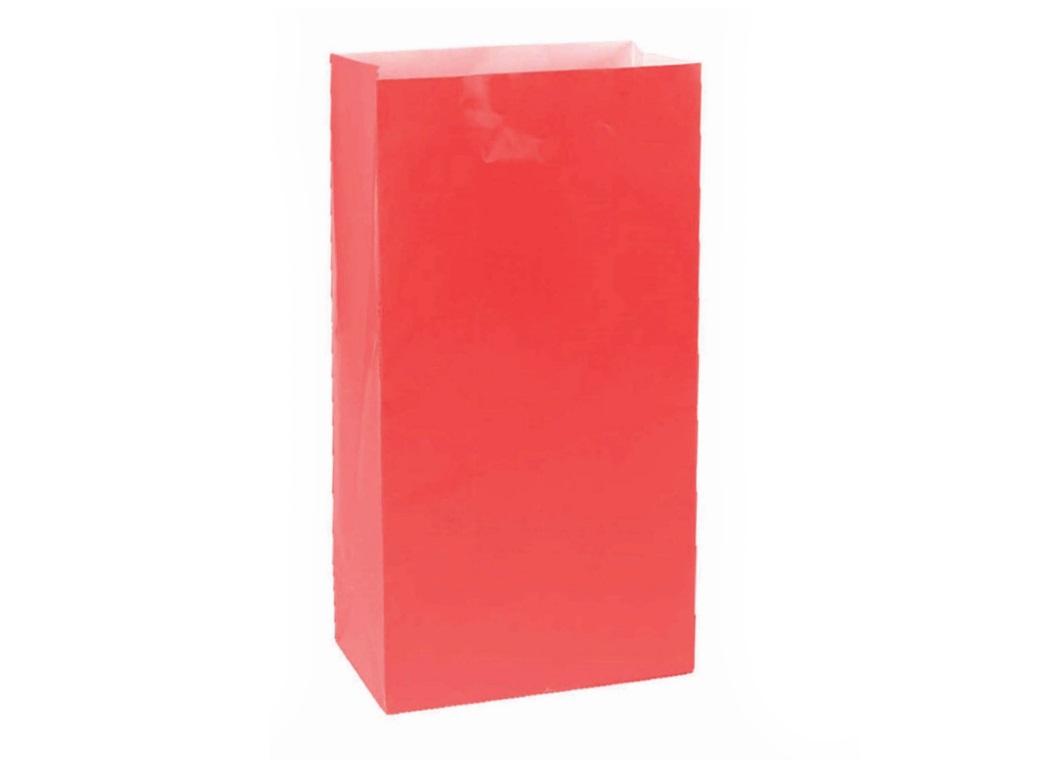 Paper Treat Bags 12pk Red