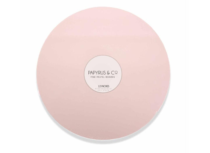 Pastel Pink Round Masonite Board 12in