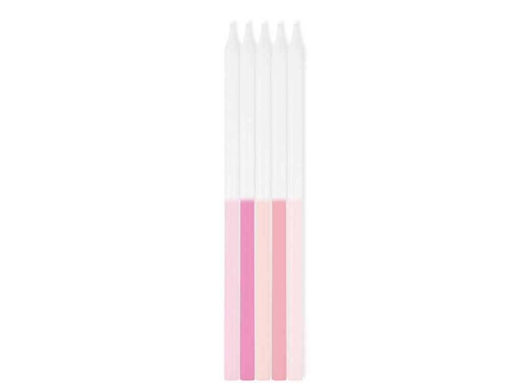 Pink Ombre Taper Candles 10pk