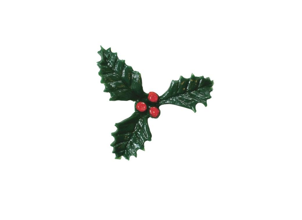 Holly Cake Decoration 25mm