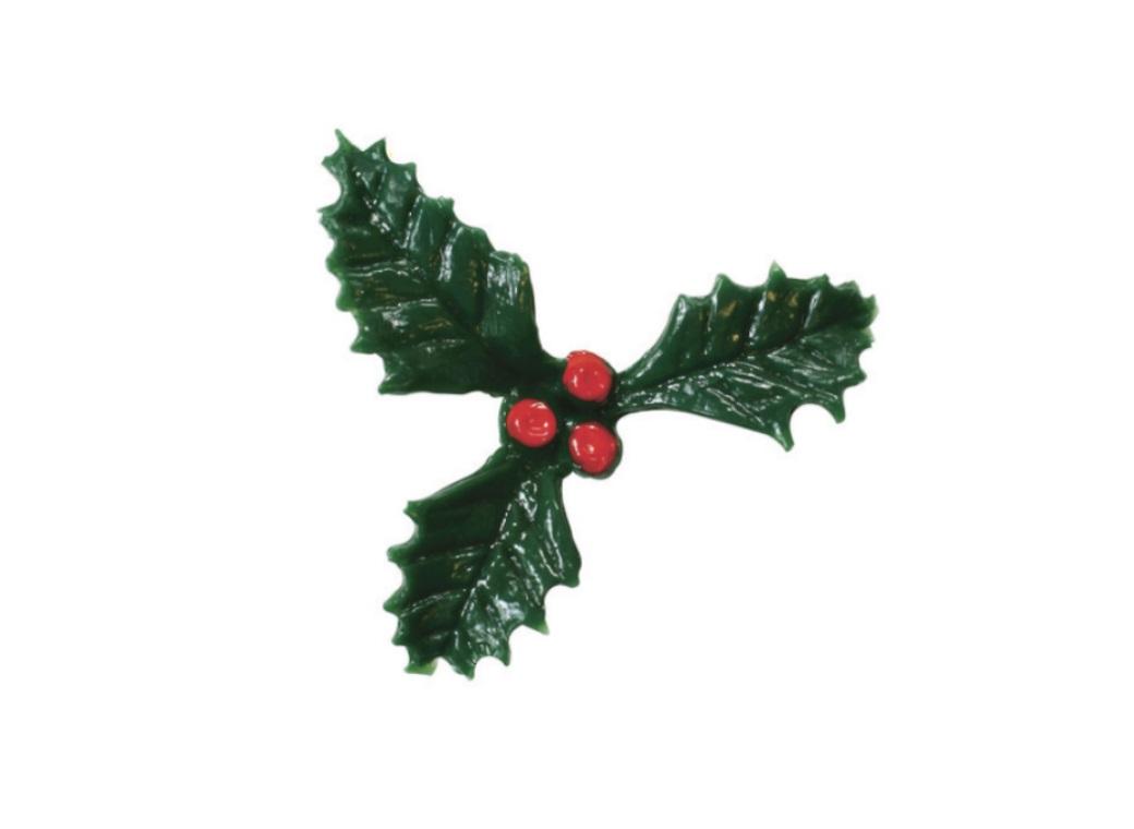 Holly Cake Decoration 50mm