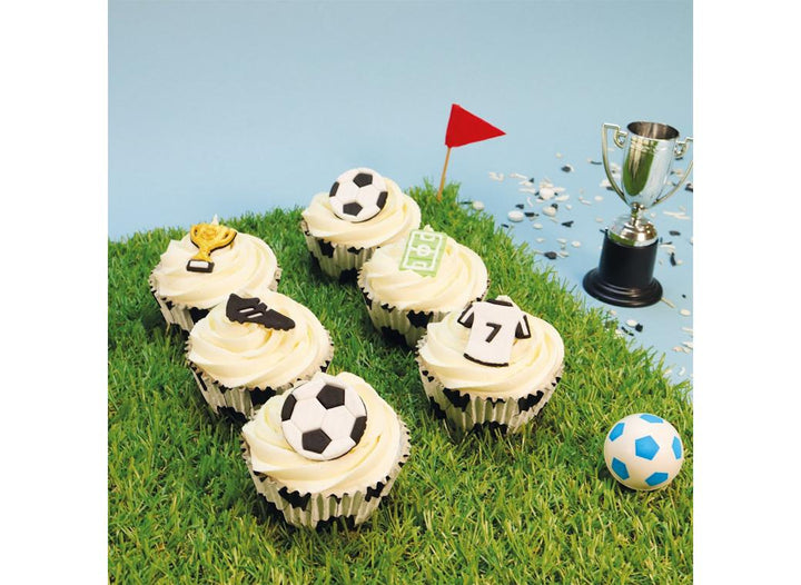 PME Edible Cupcake Toppers Football 6pk