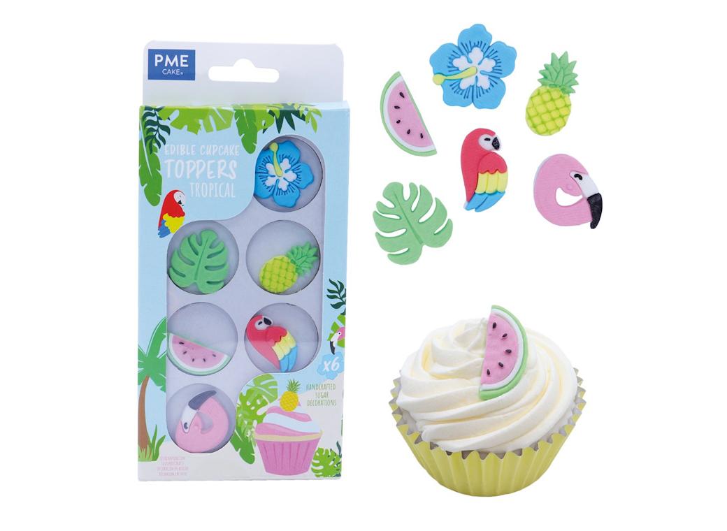 PME Edible Cupcake Toppers Tropical 6pk