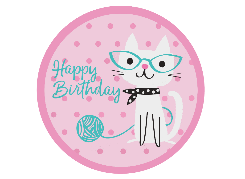 Edible Icing Image - Purr-fect Round