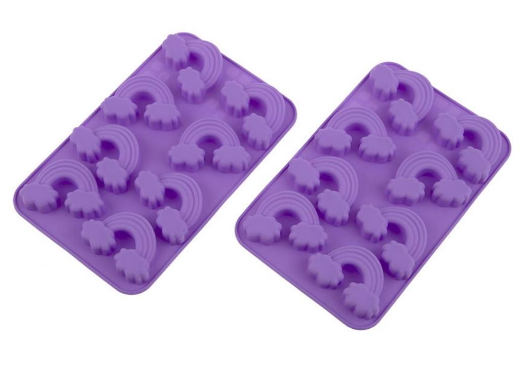 Rainbow Silicone Chocolate Moulds 2pk