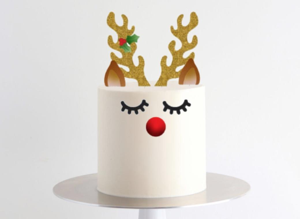 Reindeer Cake Topper Set