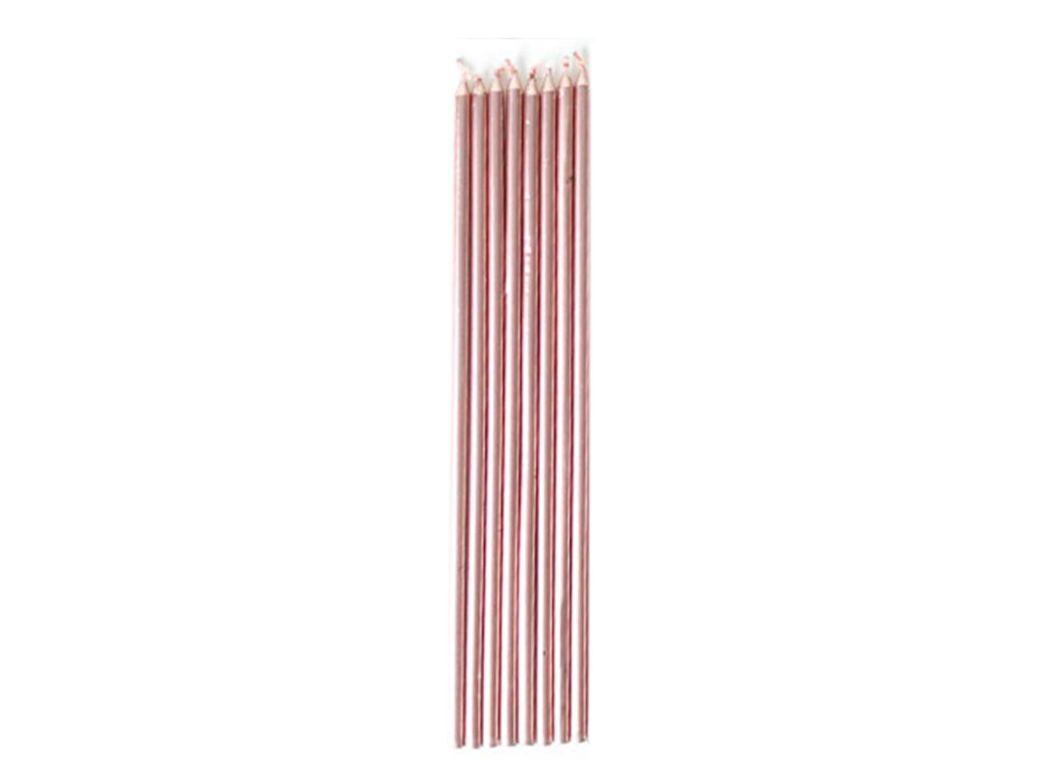 Rose Gold Taper Candles 10pk