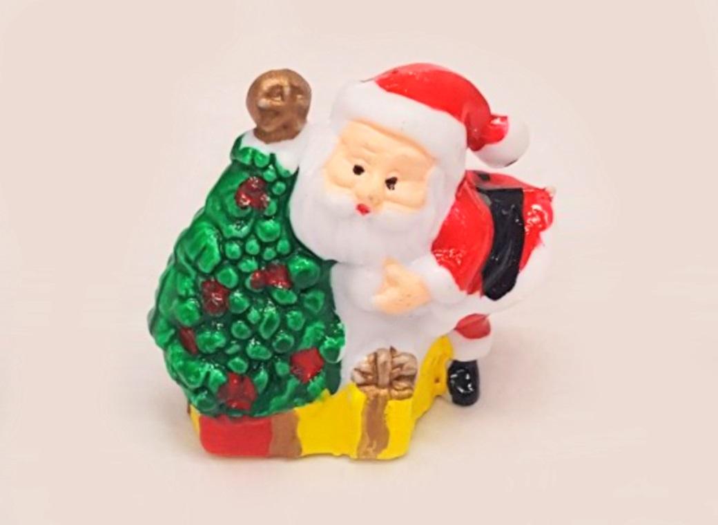 Santa With Tree Cake Topper