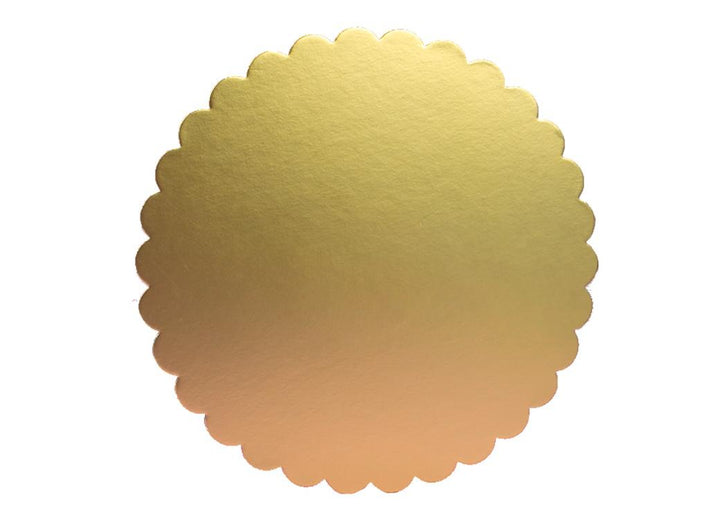 Scalloped 10" Cake Board - Gold