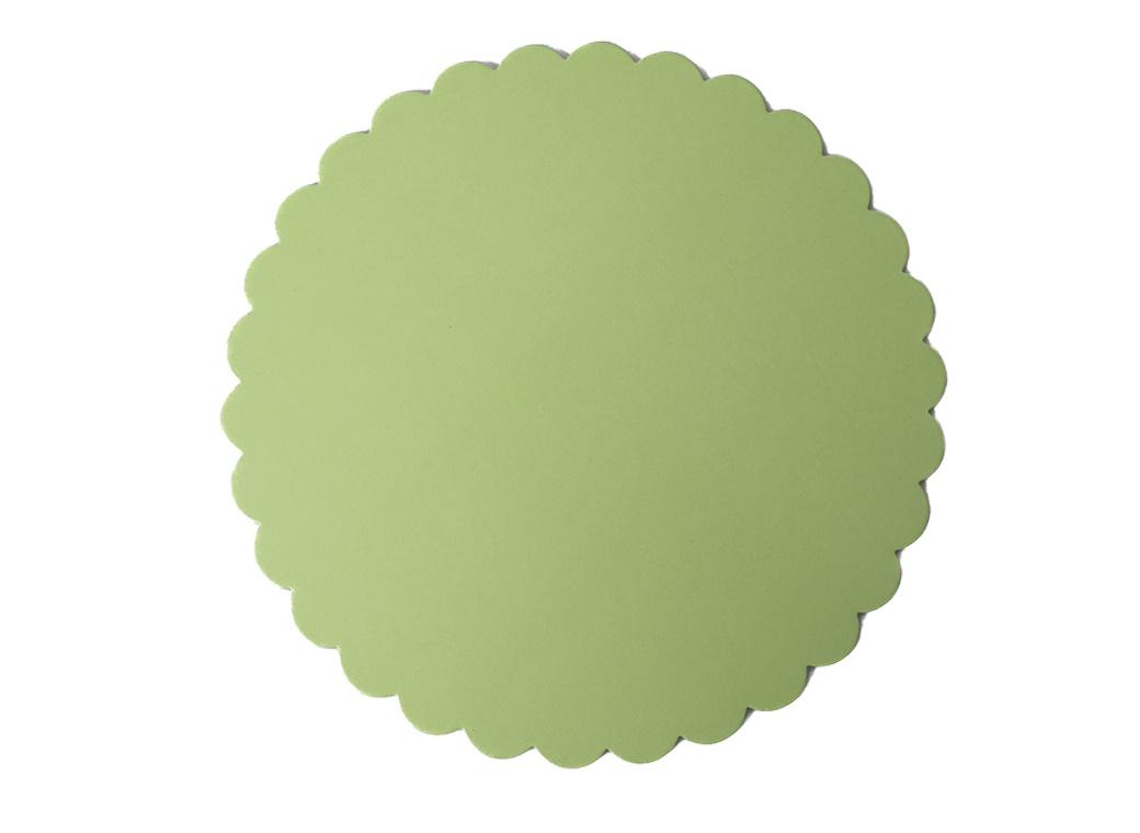 Scalloped 10" Cake Board - Pastel Green