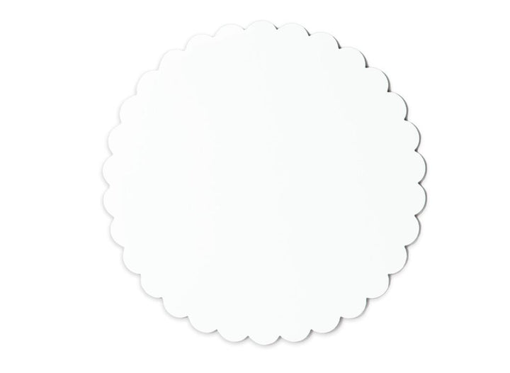 Scalloped 10" Cake Board - White