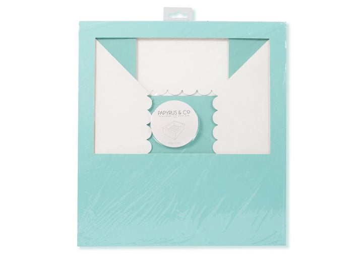 Scalloped Tall 12-Hole Cupcake Box - Pastel Blue