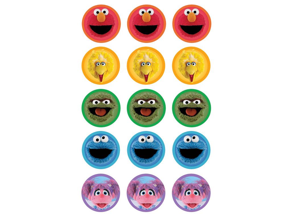 Edible Icing Cupcake Images - Sesame Street