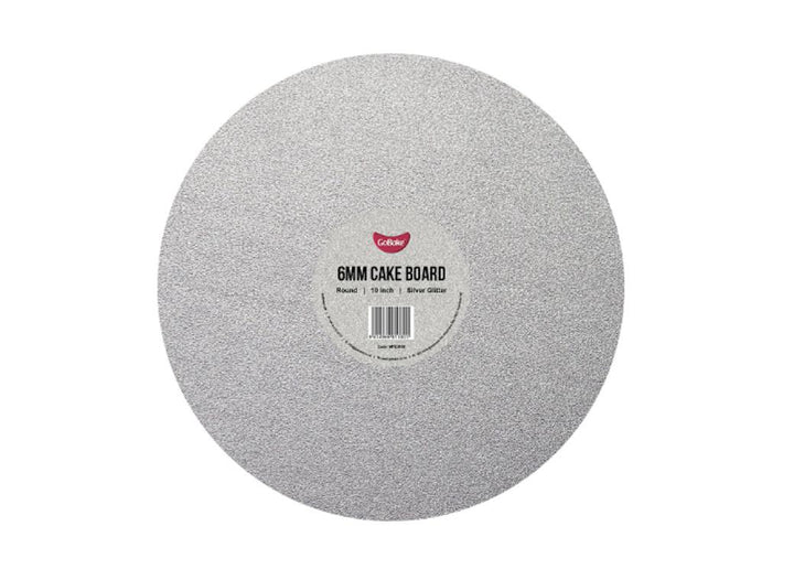 Silver Glitter Round Cake Board 10in