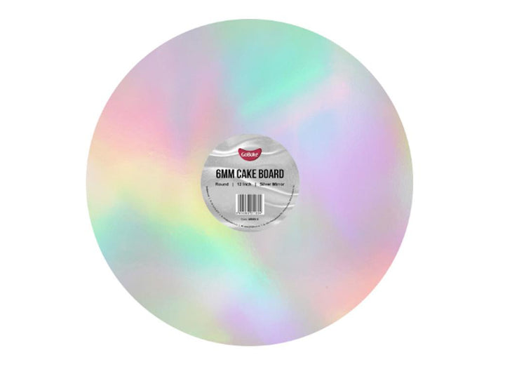 Silver Mirror Round Cake Board 12in