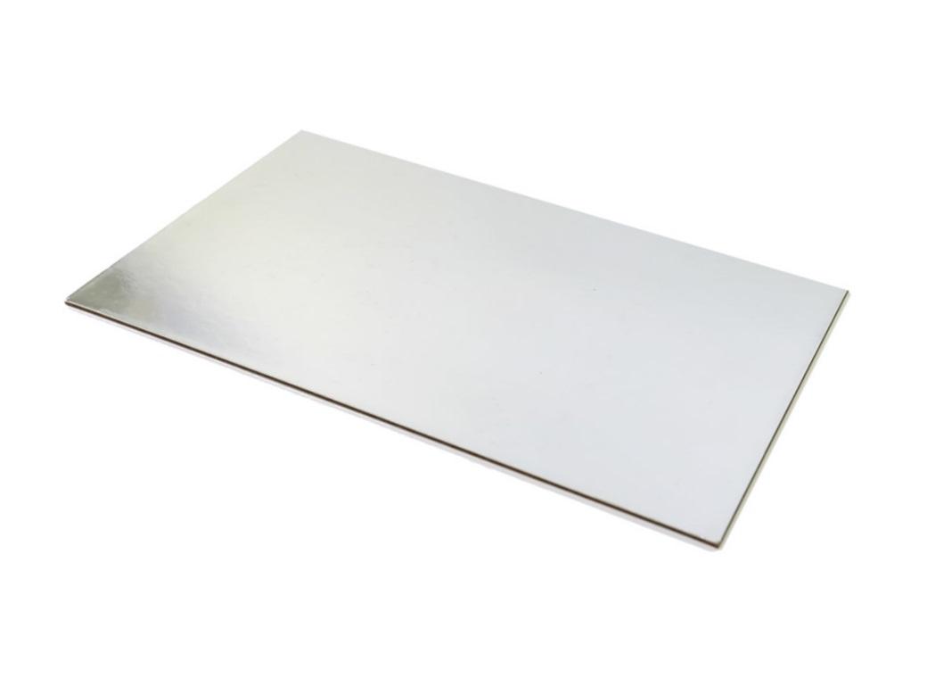 Silver Rectangle Cake Card - Half Slab