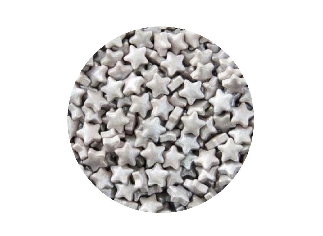 Silver Stars Shapes Sprinkles