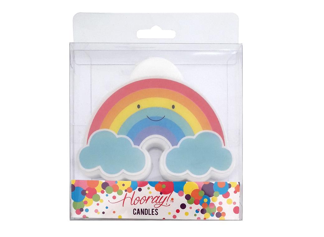 Smiley Rainbow Candle