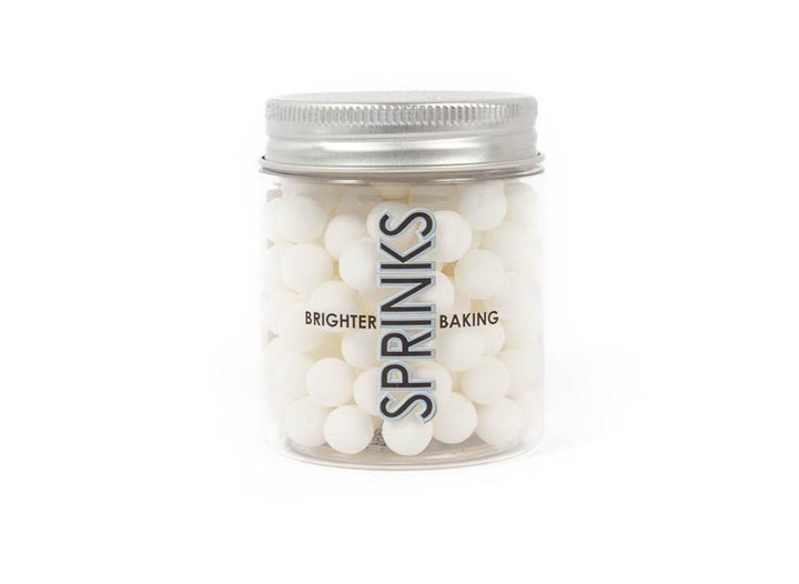 Sprinks Cachous Pearl Beads Matte White 8mm