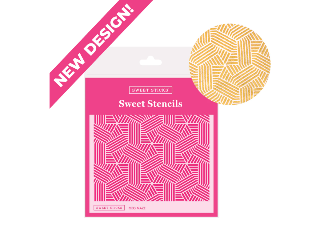 Sweet Sticks Stencil - Geo Maze