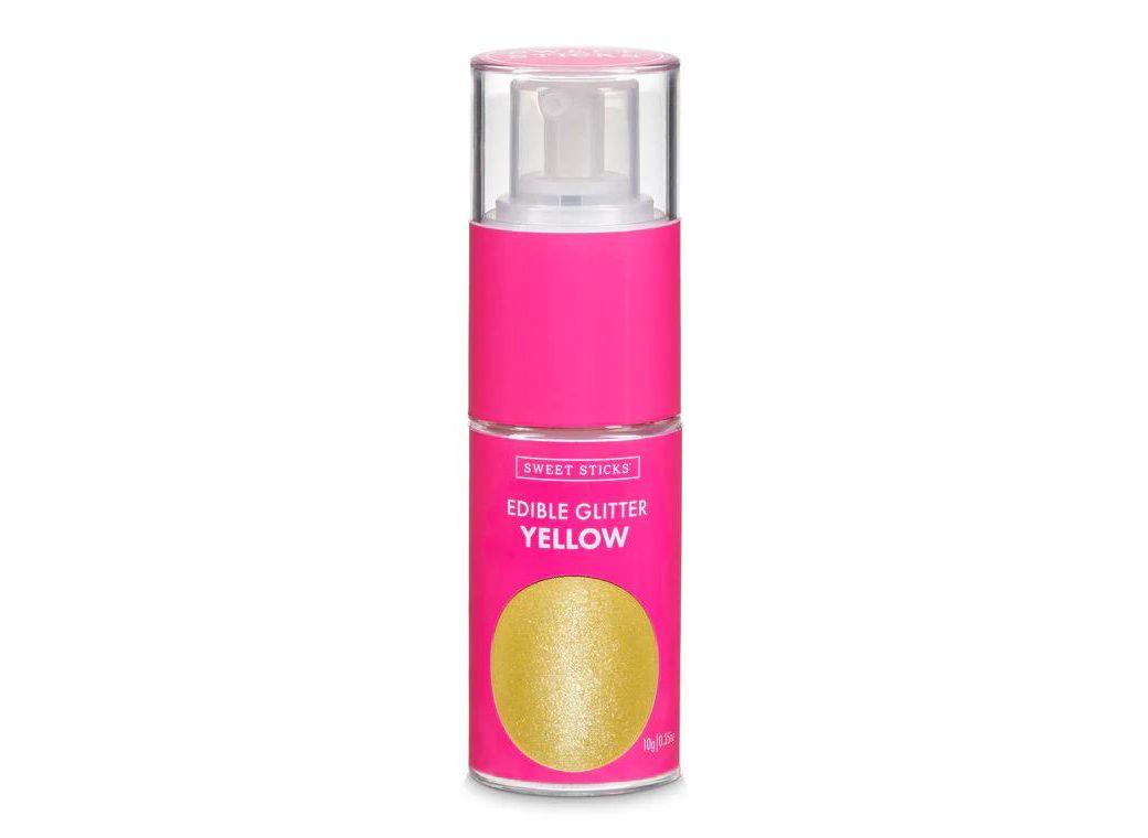 Sweet Sticks Edible Glitter Pump - Yellow